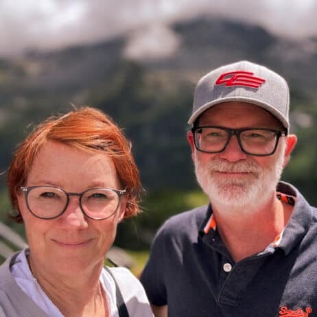 Wir im Alpencamping Nenzing Andrea und Mano beim Camping in Nenzing
